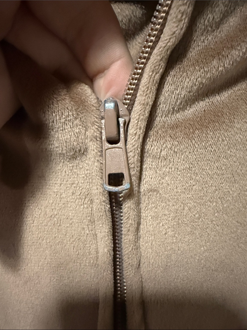 SKIMS Cropped Teddy Zip Hoodie in sienna - Picture 3 of 4